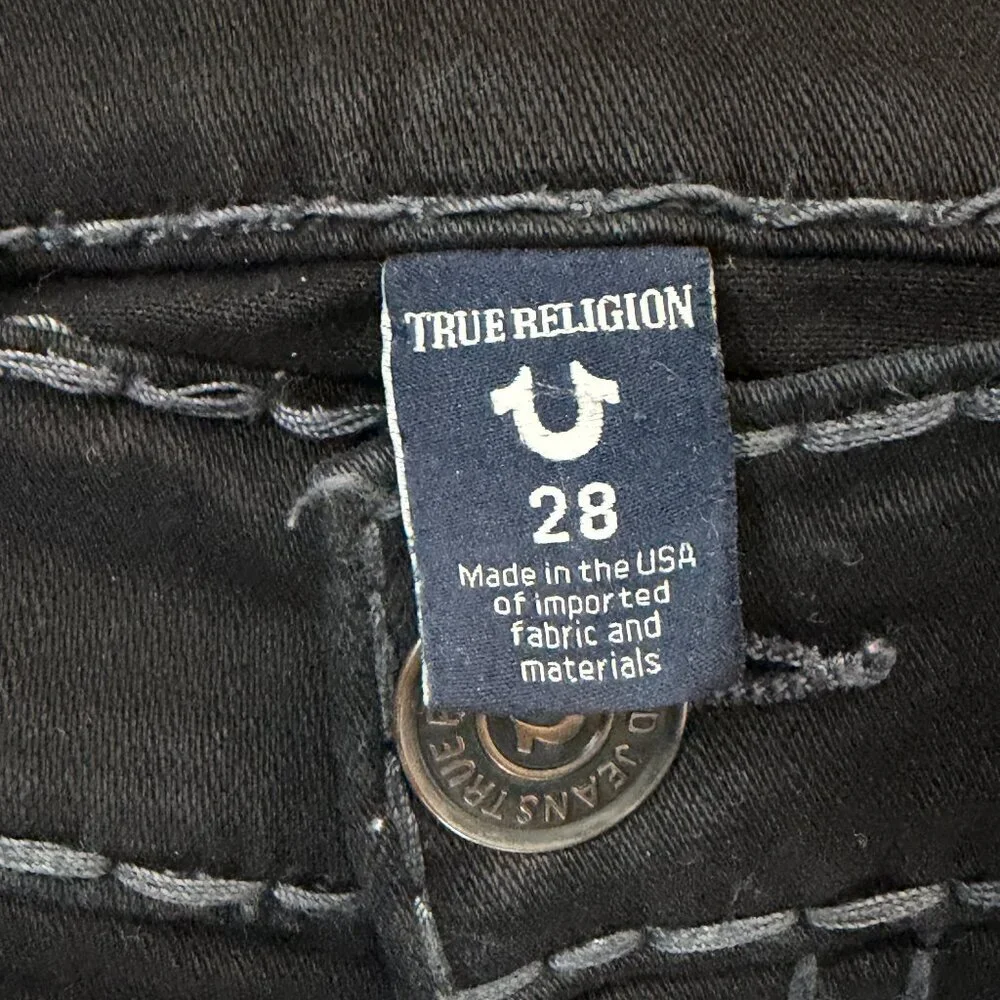 TRUE RELIGION MEN’S ROCCO RELAXED SOFT SKINNY STRETCHABLE JEANS SZ W28 L33 -VGUC